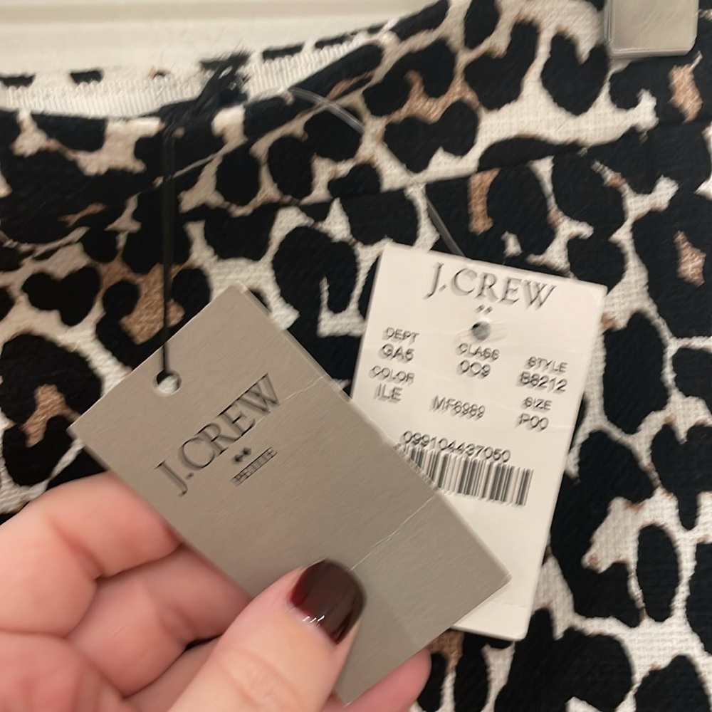 J. Crew Factory Leopard Mini Pencil Skirt - Picture 2 of 9